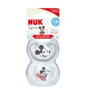 10736761 Pack NUK Set de 2 Chup. Space Mickey Mouse T2 BlancoGris