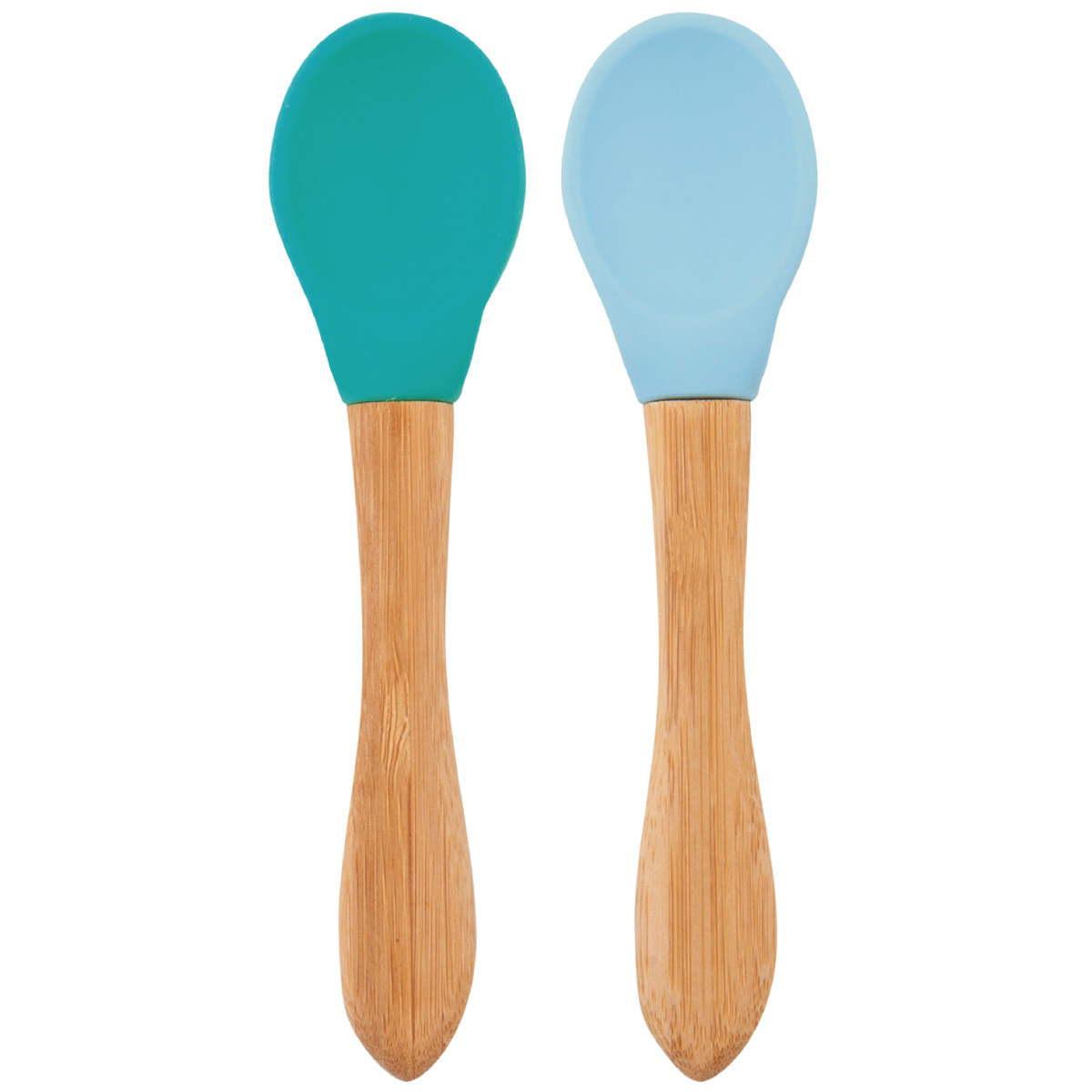 2 Cuillères Souples MinikOiOi Pour Bébé - Silicone Doux, Sécurité, à Partir De 6 Mois, Couleur Cerise/grise - 9