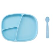 PUNTI PLATO SILICONA CDIVISIONES Y CUCHARA SKY BLUE
